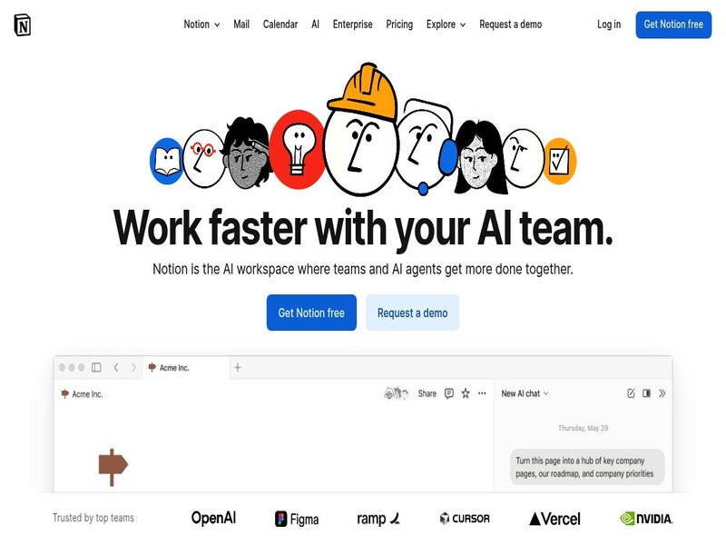 Notion website