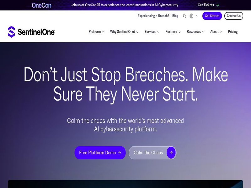 SentinelOne website